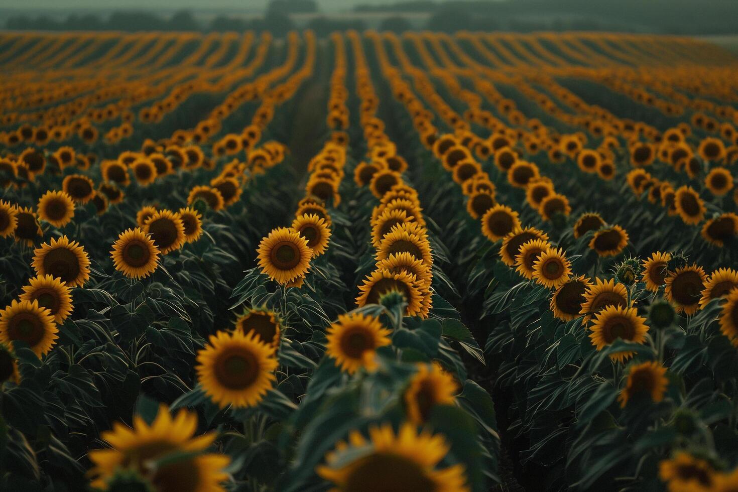 a field of sunflowers in the middle of a field background photo