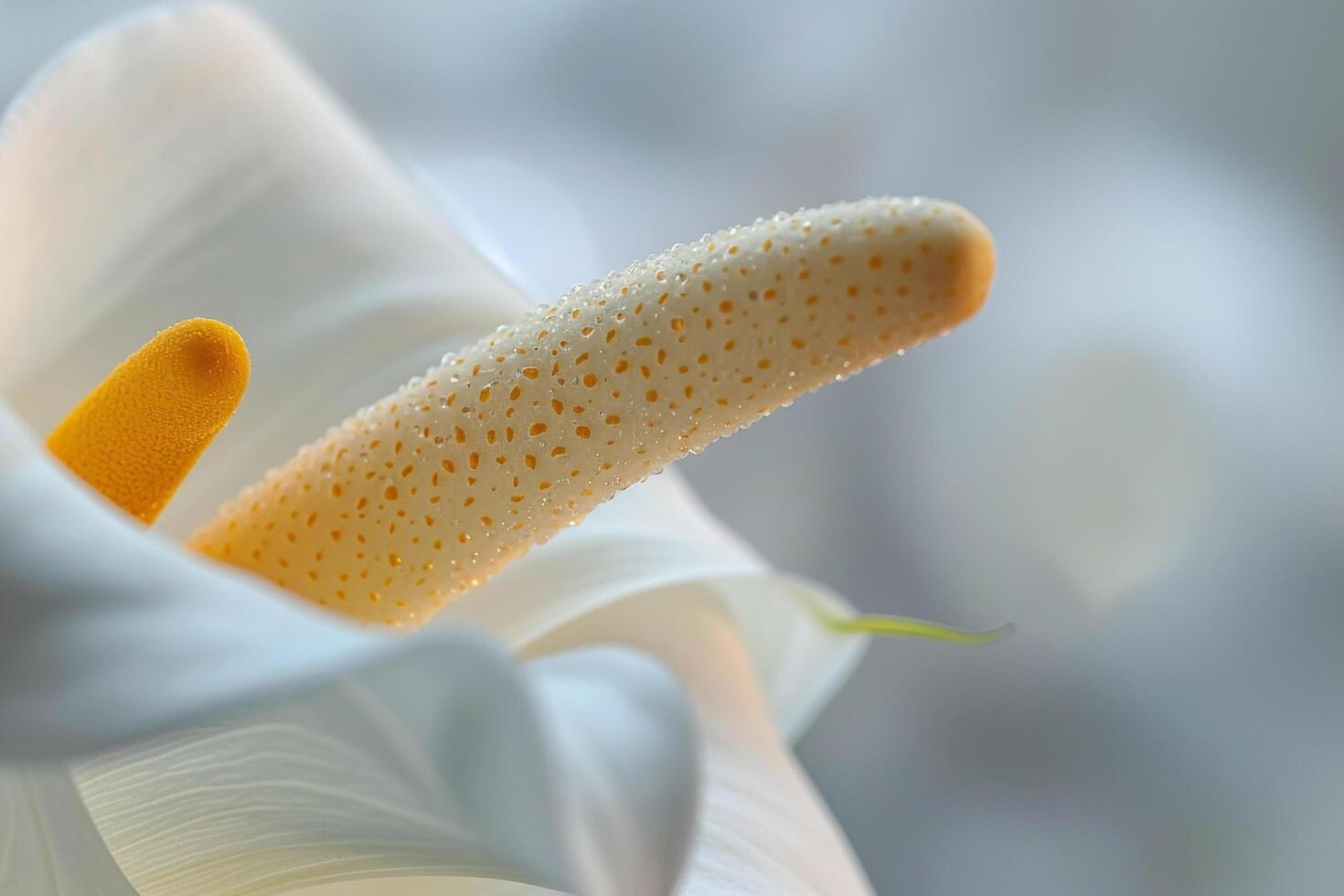 a  of a white flower with yellow stamen background photo