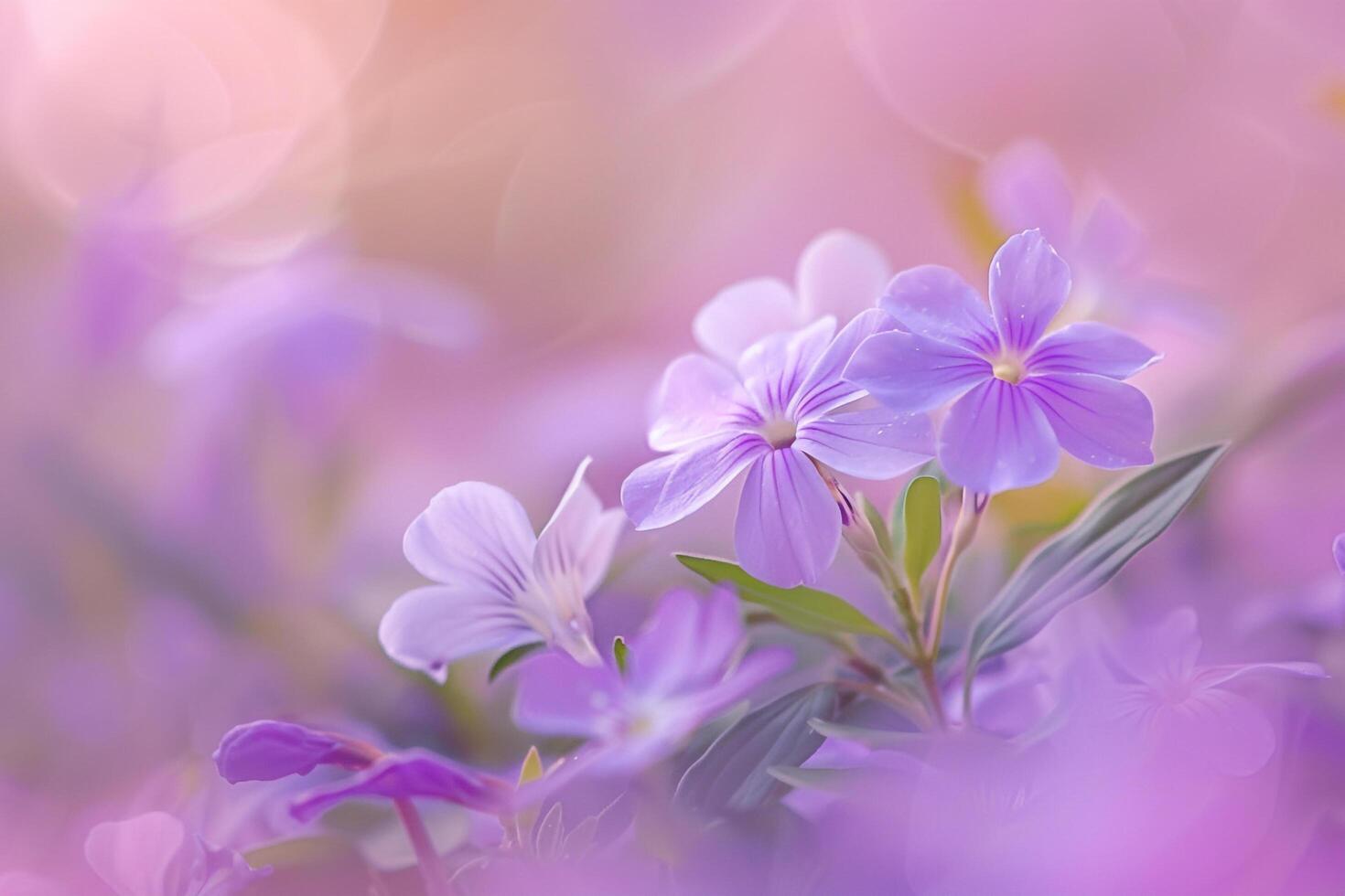purple flowers are in a field with a blurred background photo