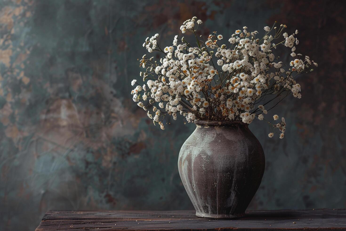 A vase with flowers in it sitting on a table background photo