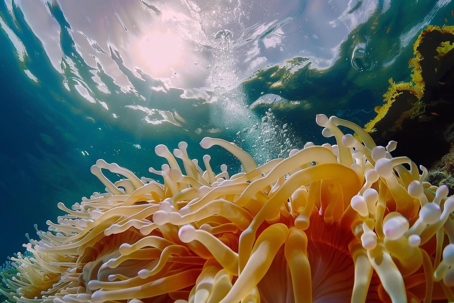 Anemone Underwater Background photo