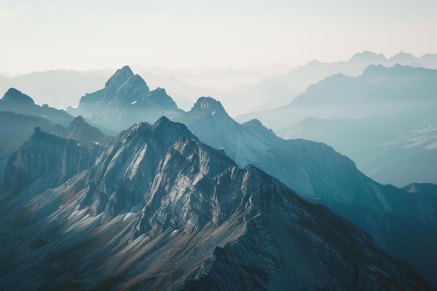 Mountains in the Background with a Blue Sky and a Scenic Background photo