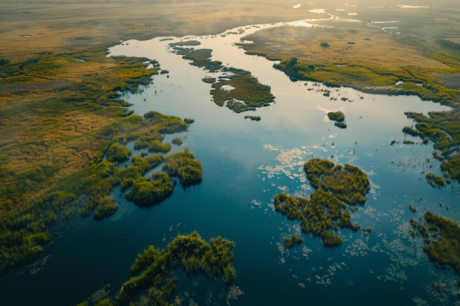 a large body of water background photo