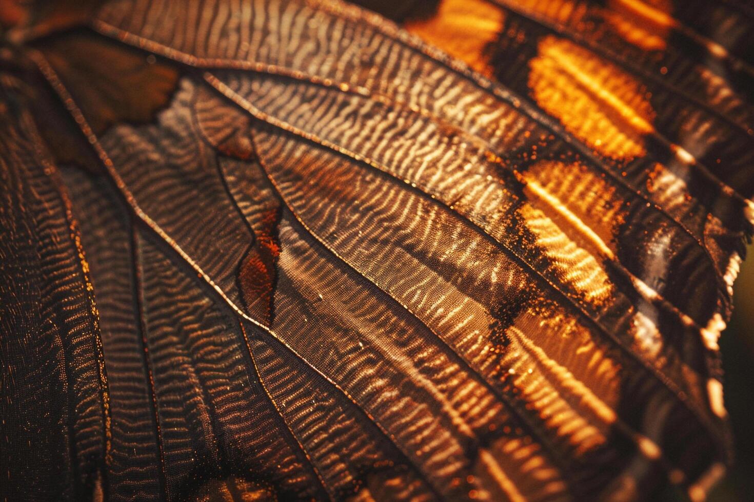 A detailed view of a butterfly wing with background photo