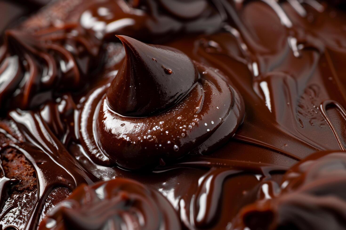 a rich chocolate cake with chocolate sauce background photo