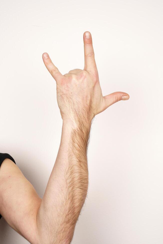 Hand sign language photo