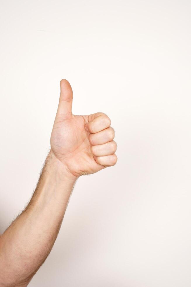 Hand sign language photo