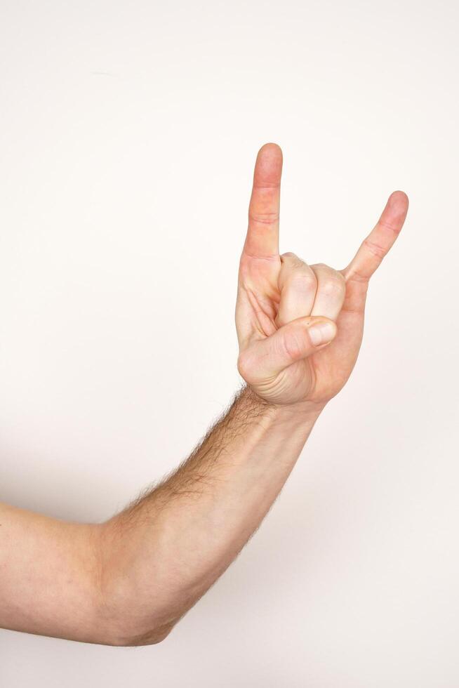 Hand sign language photo