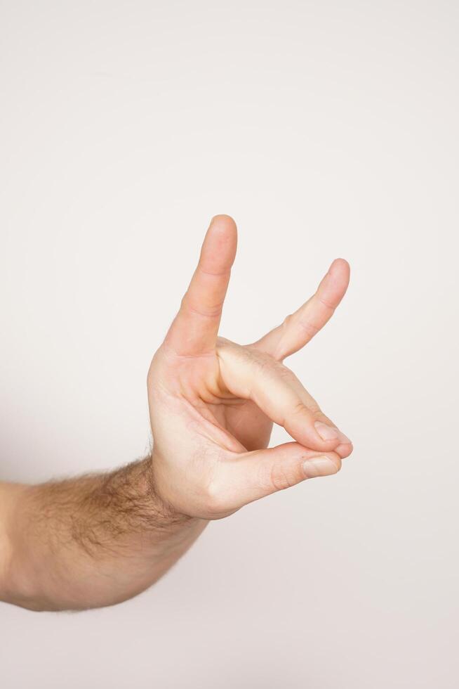 Hand sign language photo