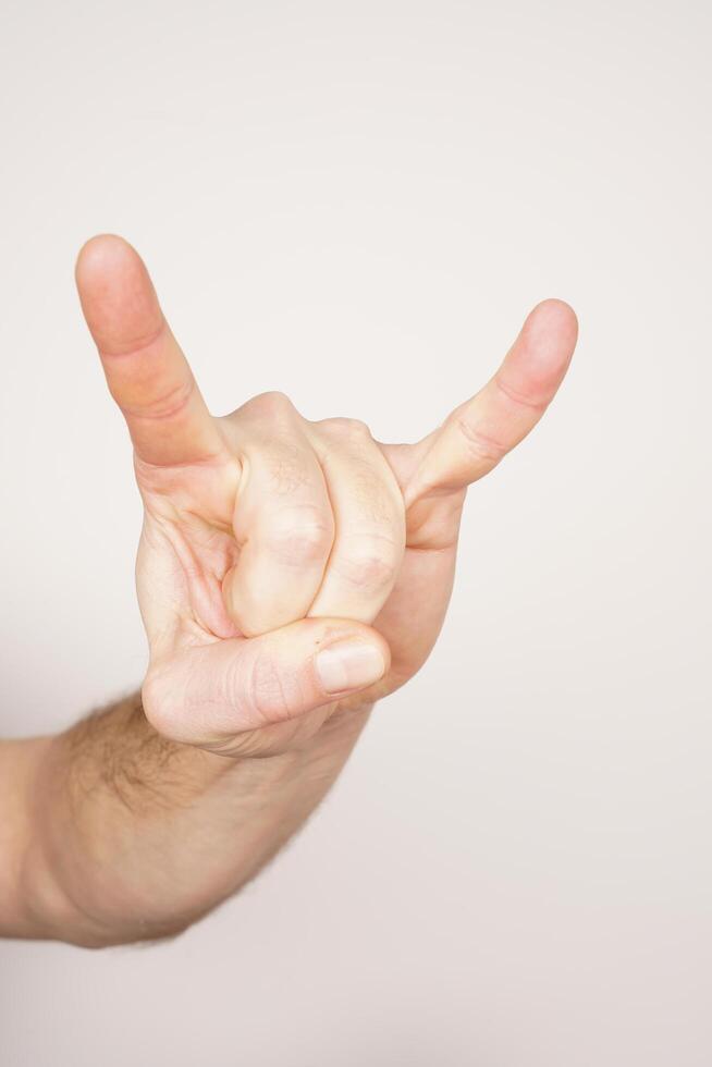 Hand sign language photo