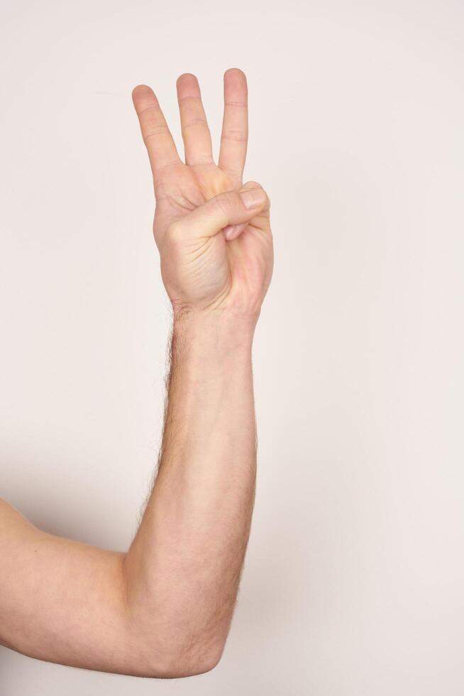 Hand sign language photo