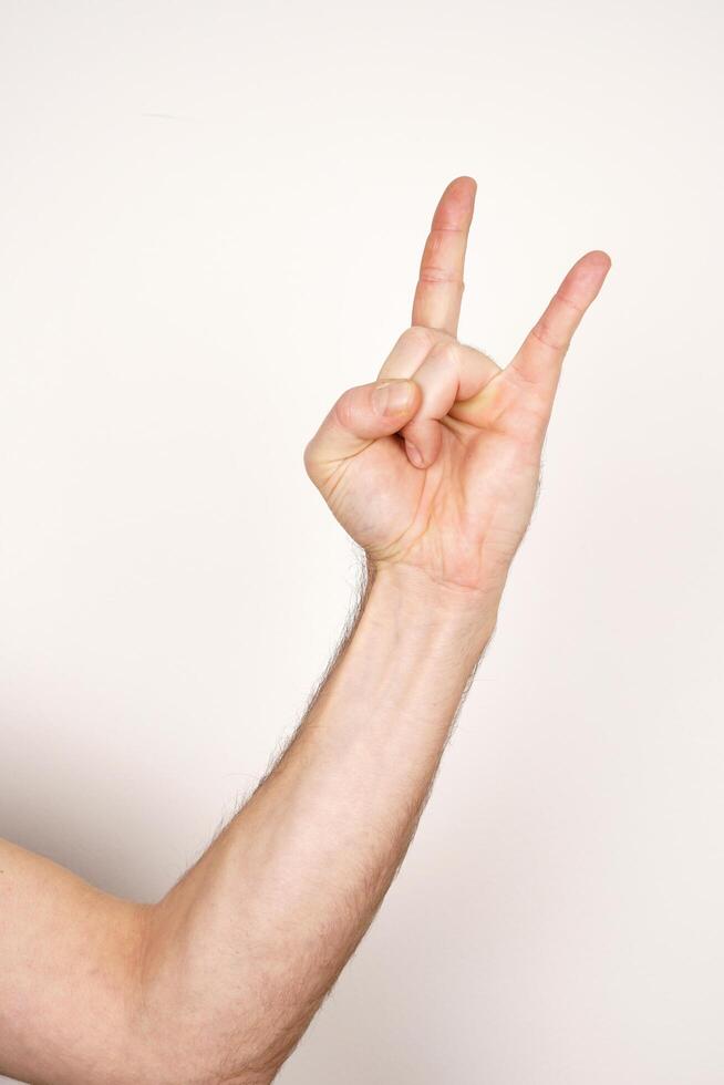 Hand sign language photo