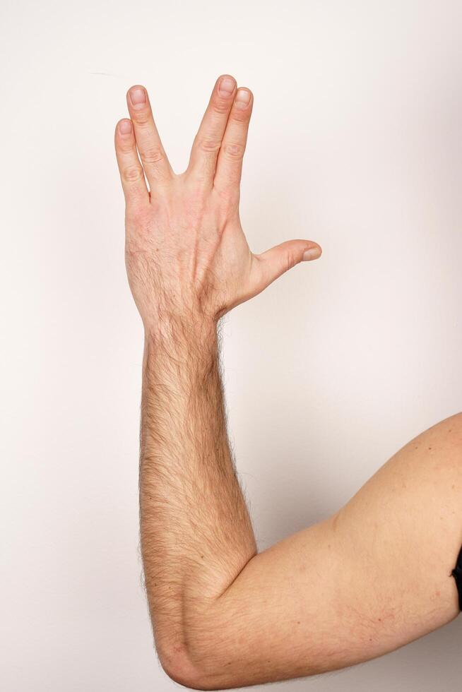 Hand sign language photo
