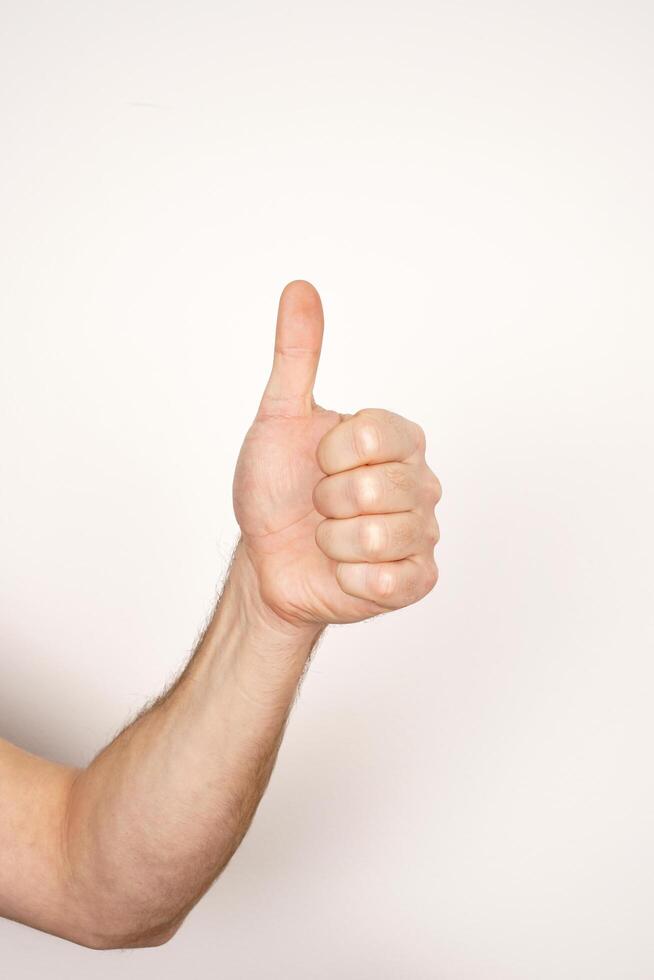 Hand sign language photo