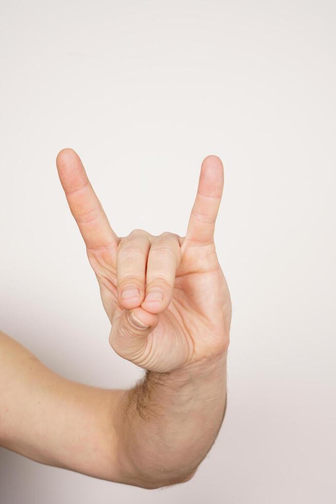 Hand sign language photo