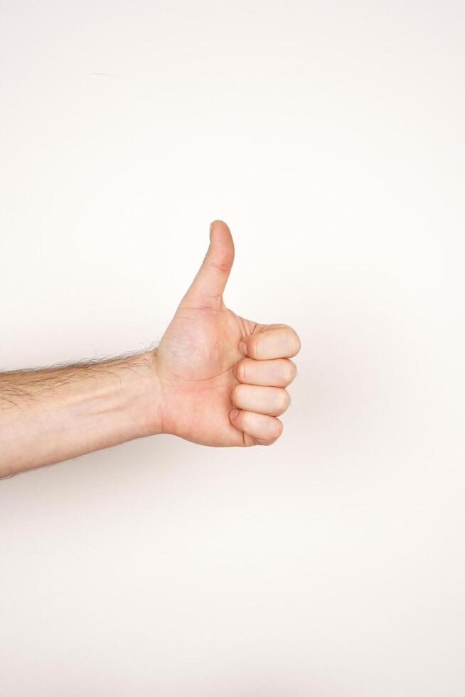 Hand sign language photo