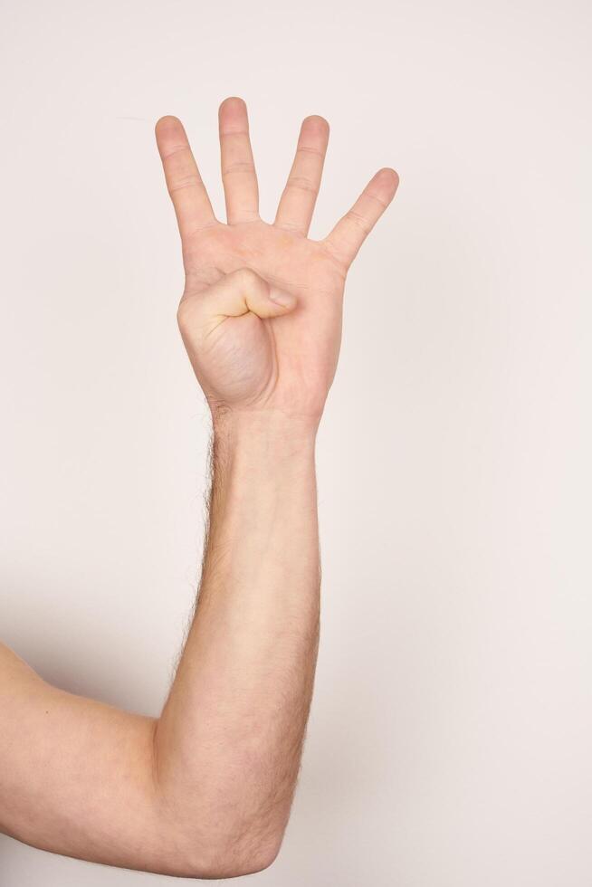 Hand sign language photo