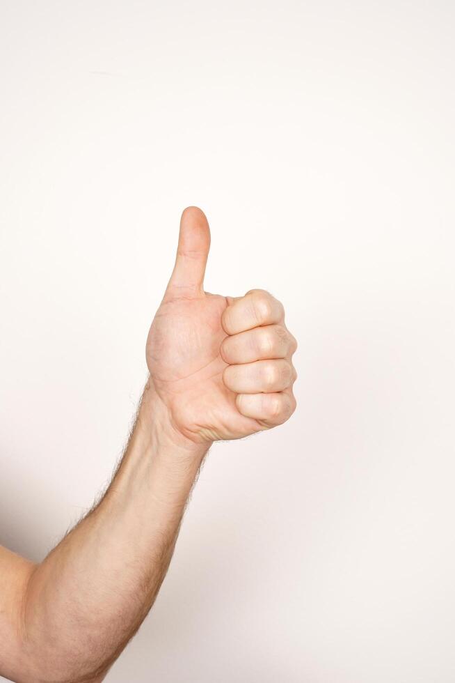 Hand sign language photo