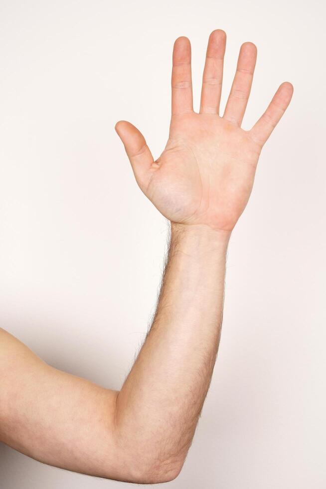 Hand sign language photo