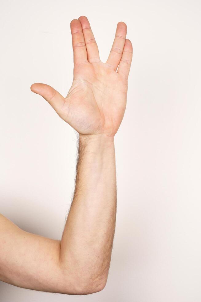 Hand sign language photo