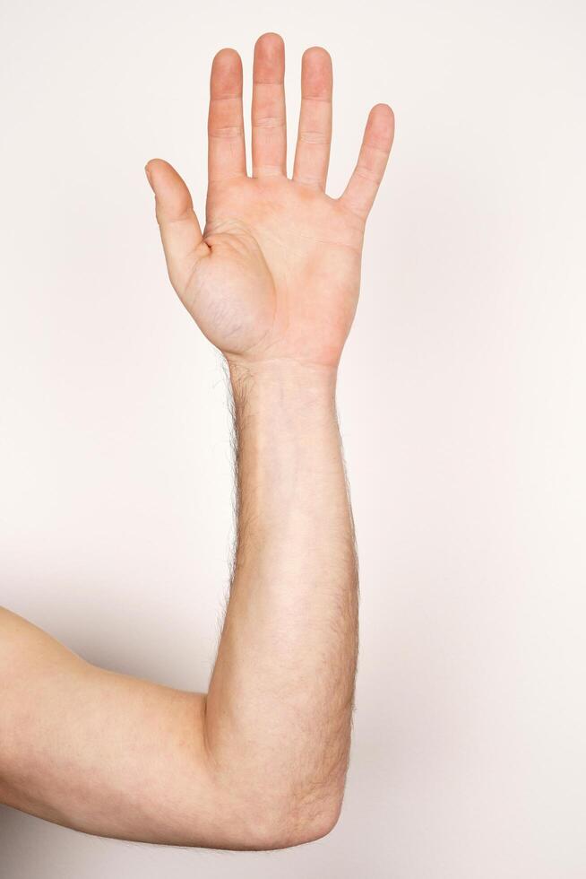 Hand sign language photo