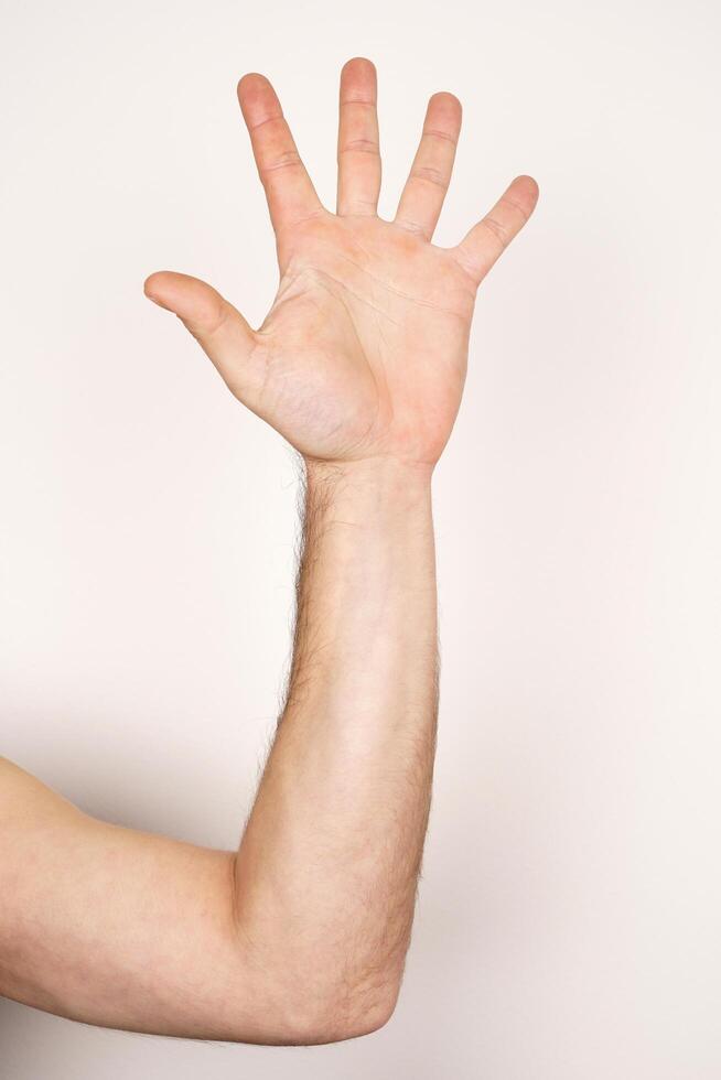 Hand sign language photo