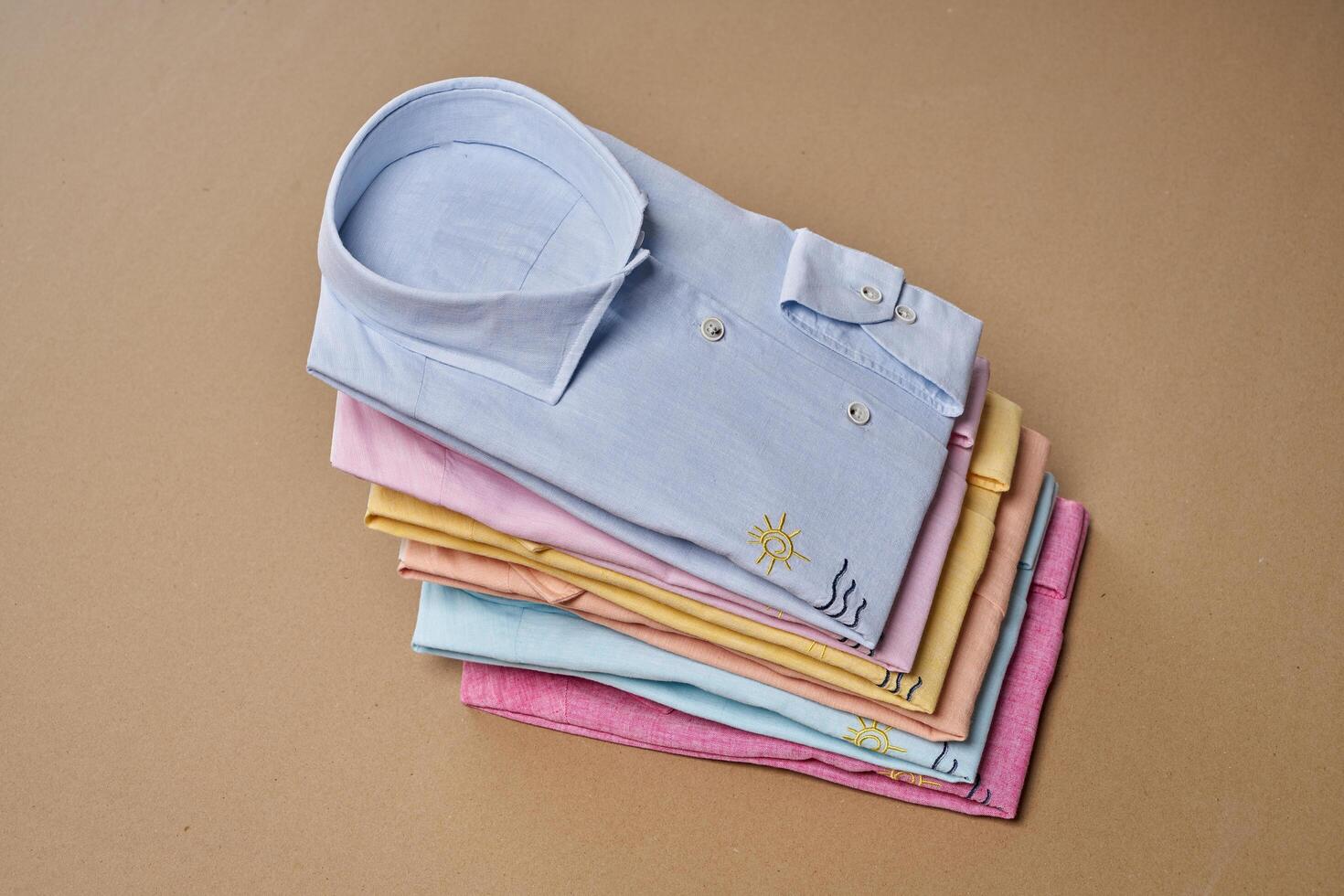 Colorful casual sports shirts for summer photo