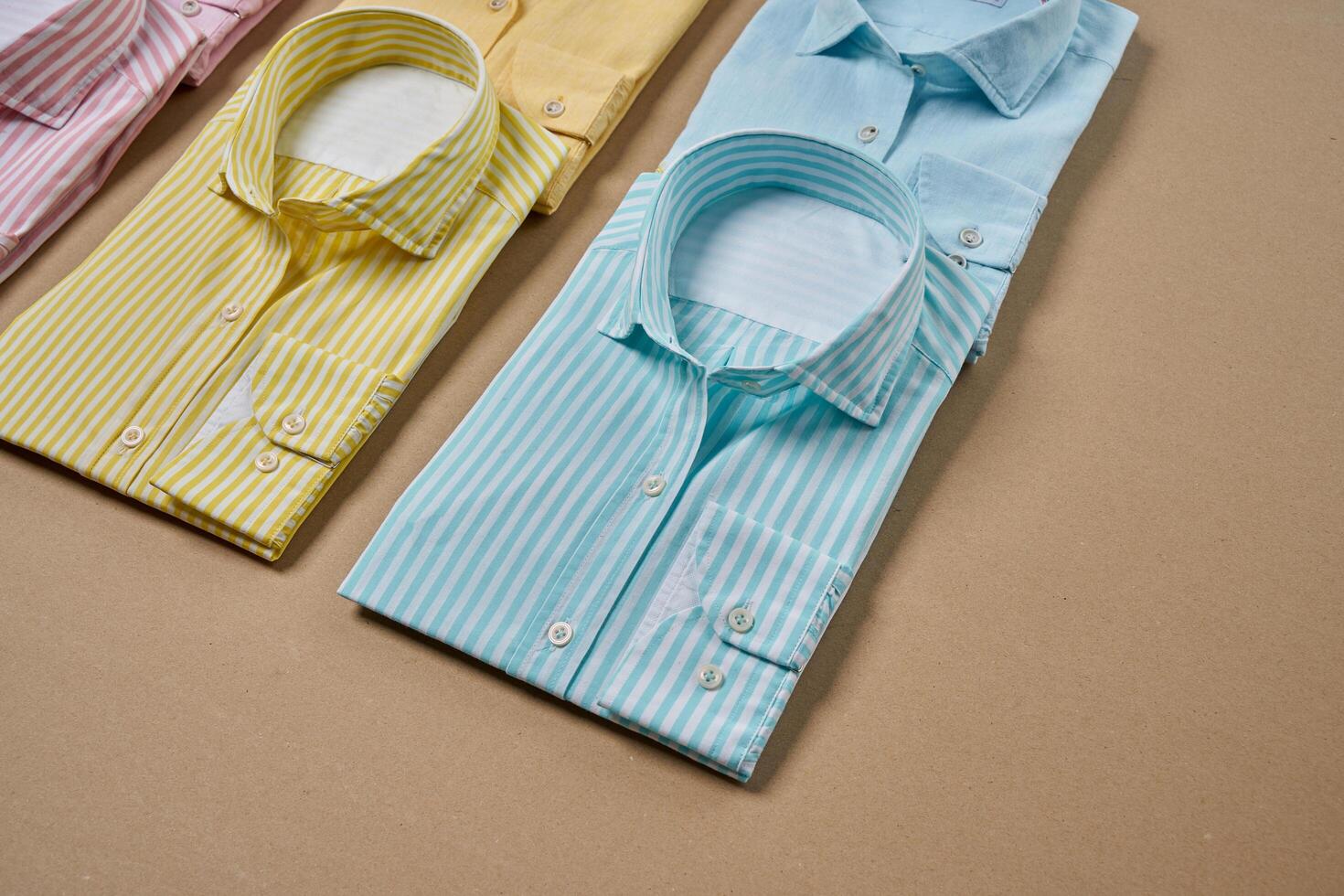 Colorful casual sports shirts for summer photo