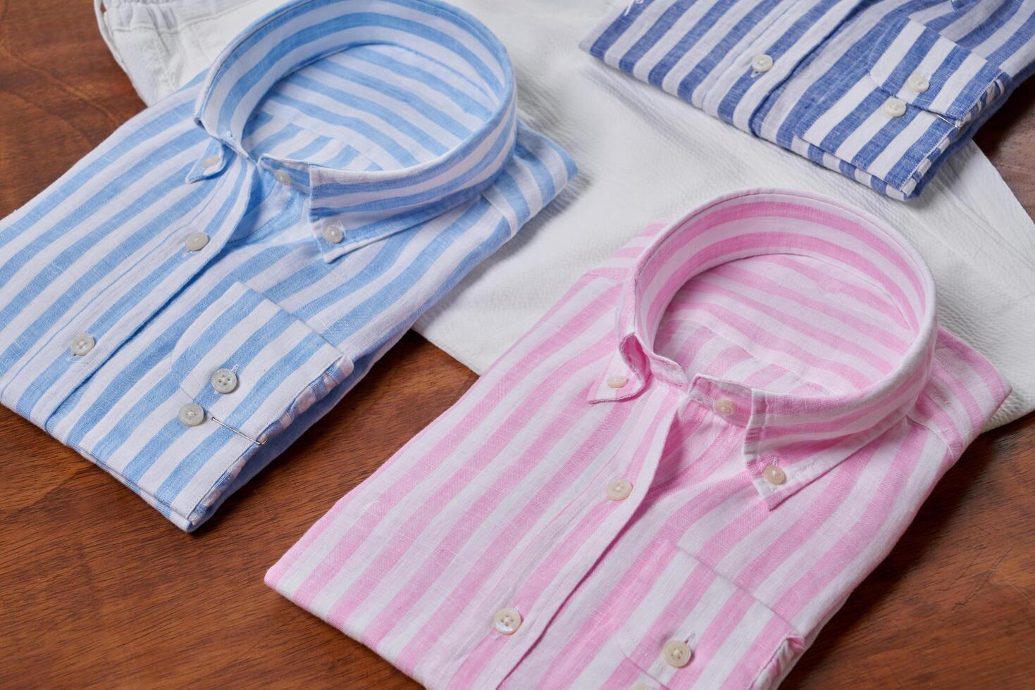 Colorful casual sports shirts for summer photo