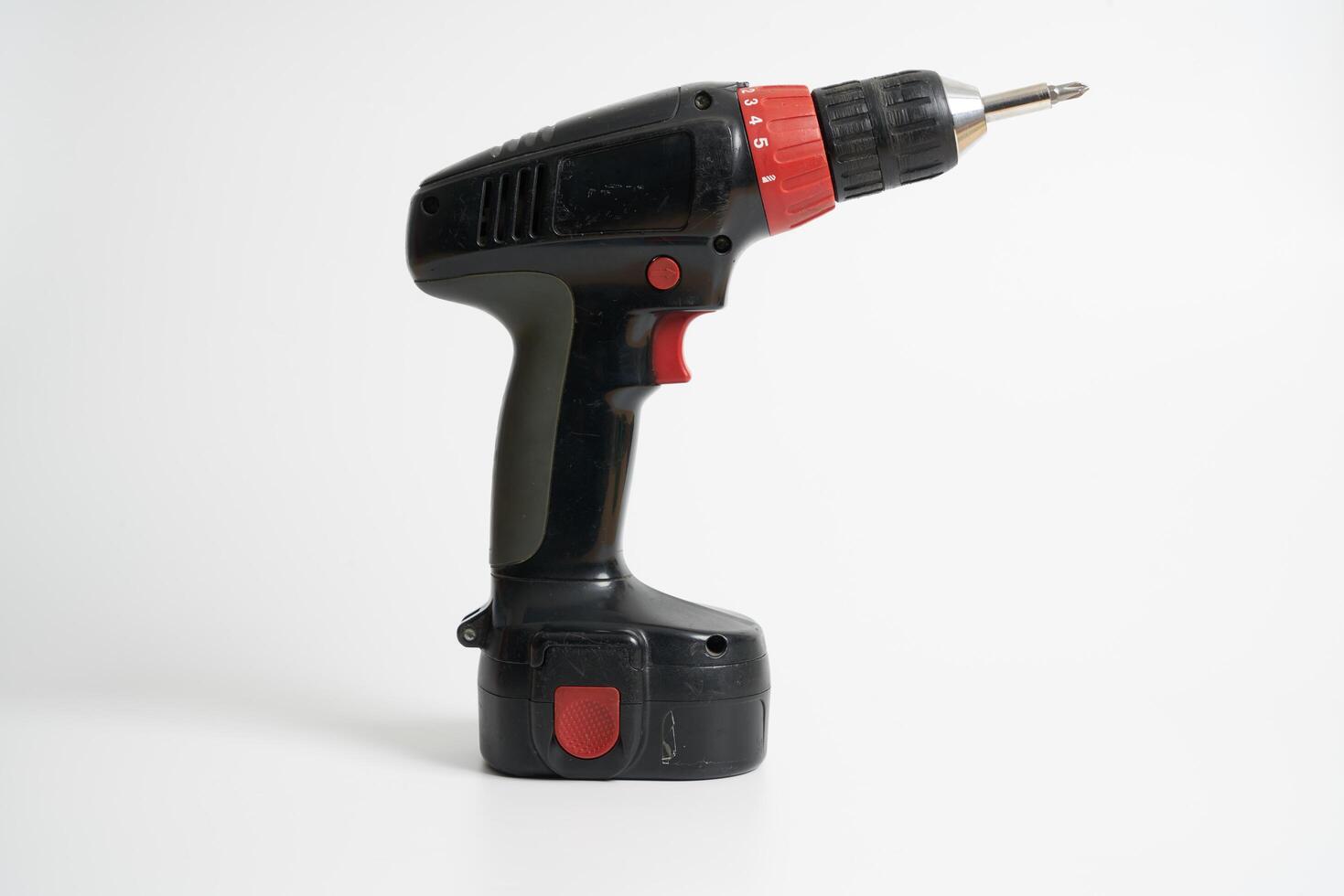 cordless drill on a white background photo