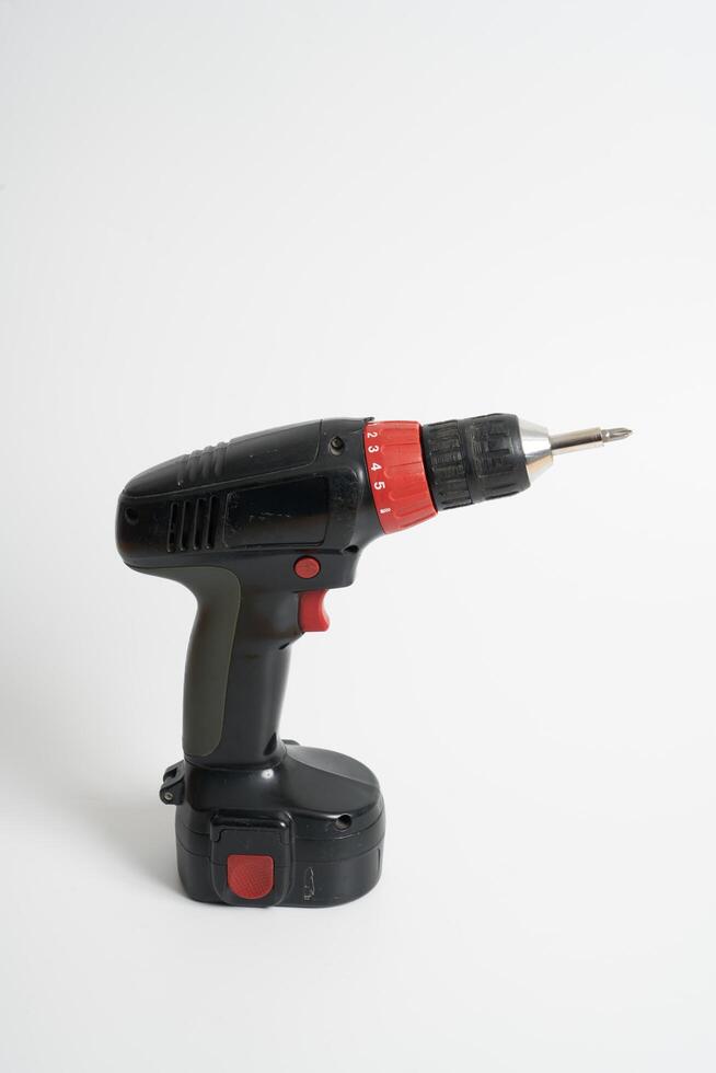 cordless drill on a white background photo