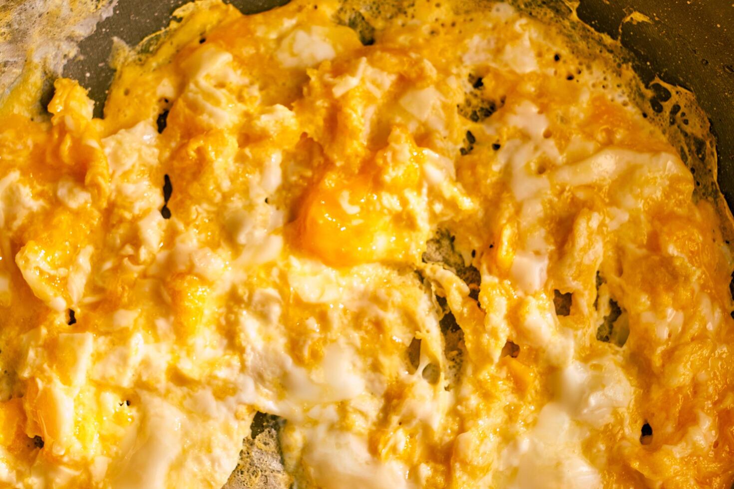 homemade omelette in a pan photo