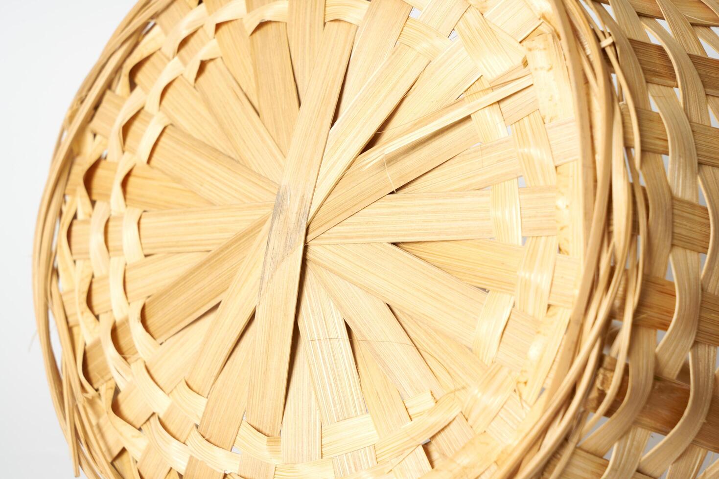 wicker basket on a white background photo