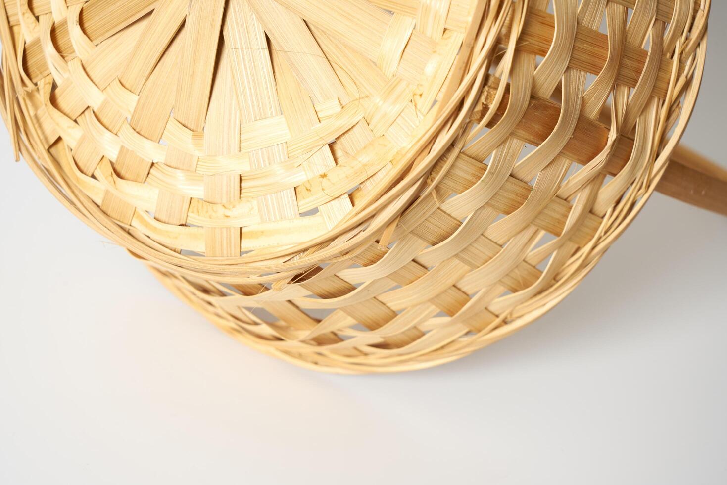 wicker basket on a white background photo