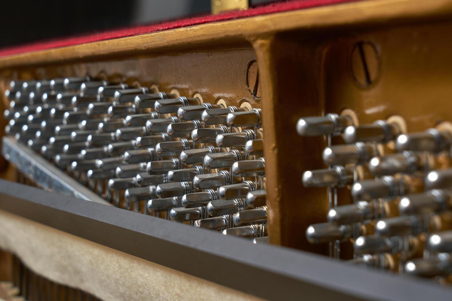 Black wall type piano photo