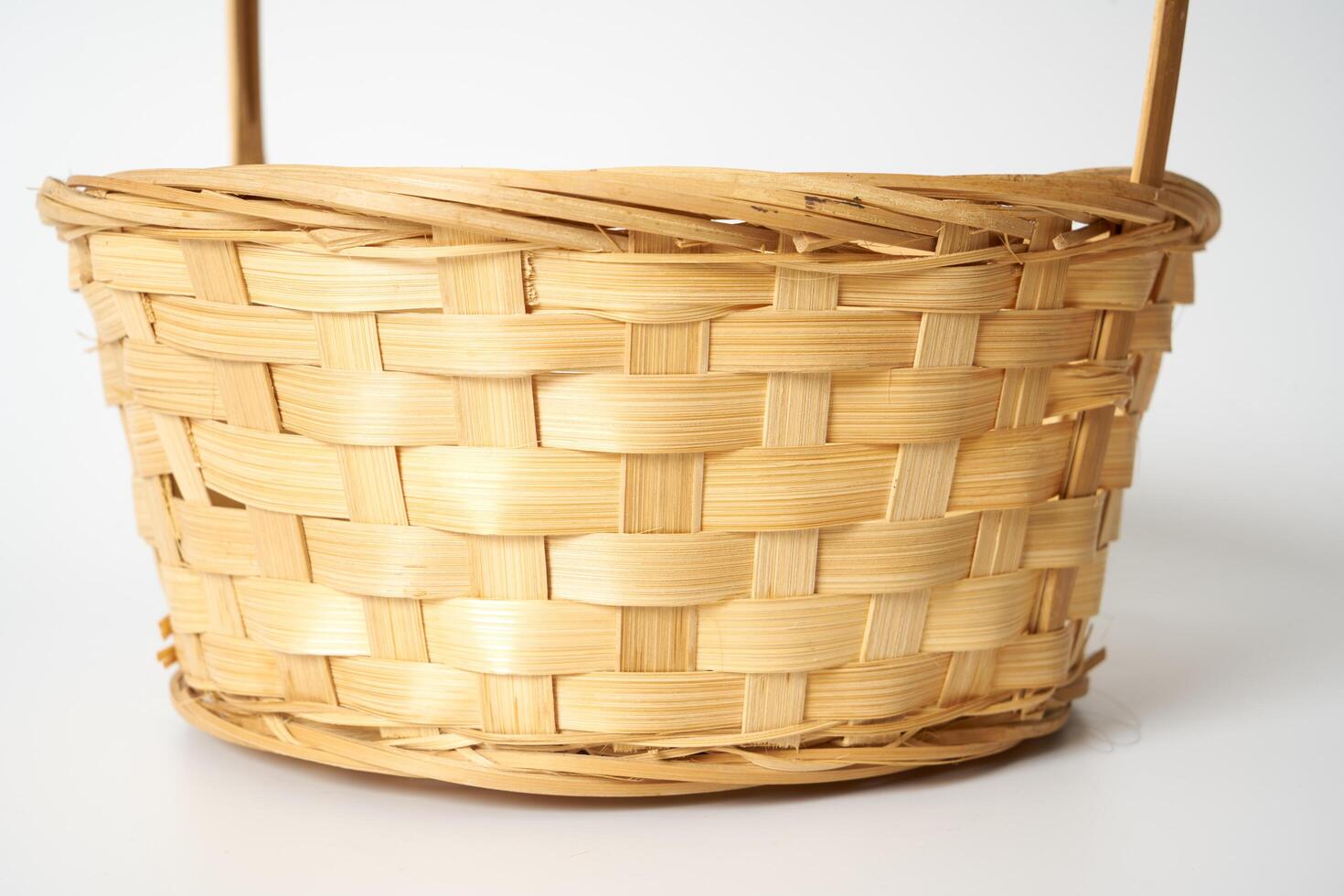 wicker basket on a white background photo