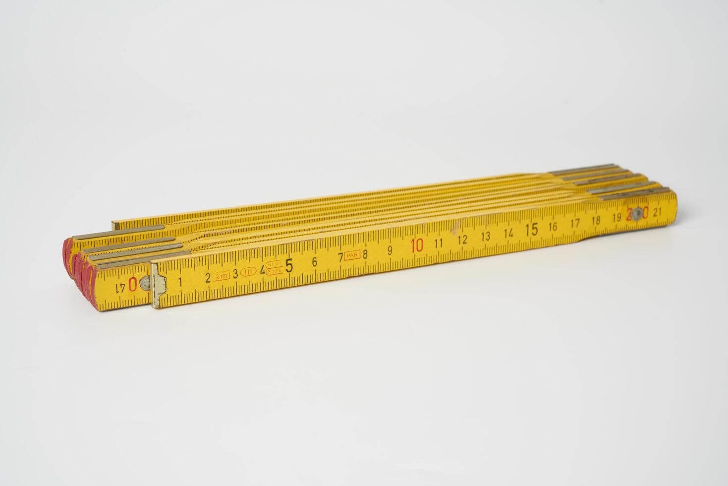 retro retractable wooden carpenters ruler photo