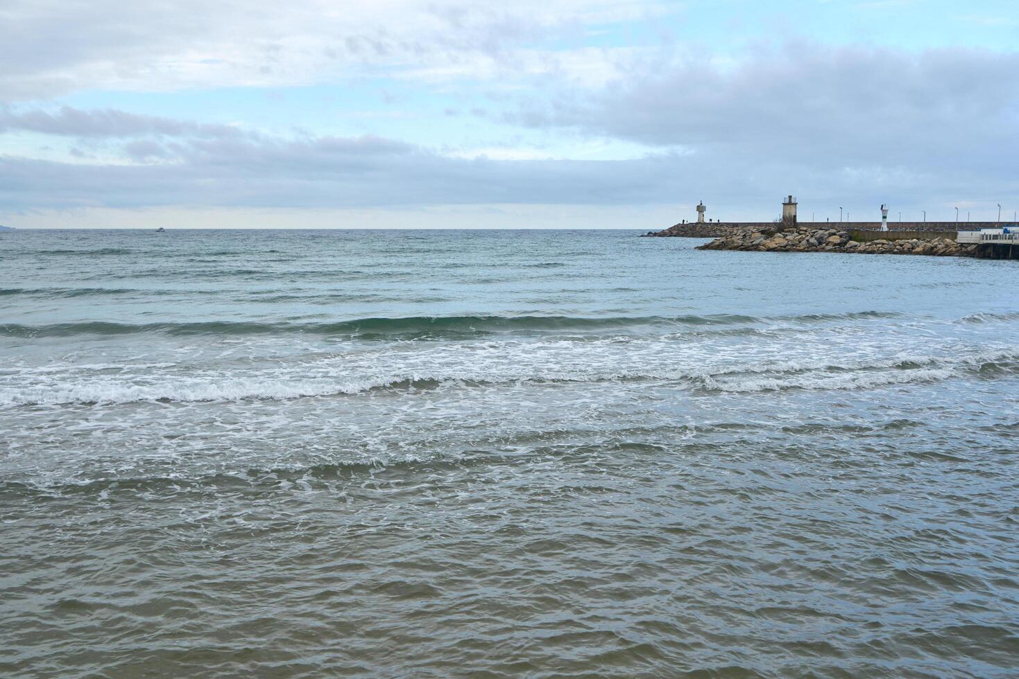 Winter sea and sky photo
