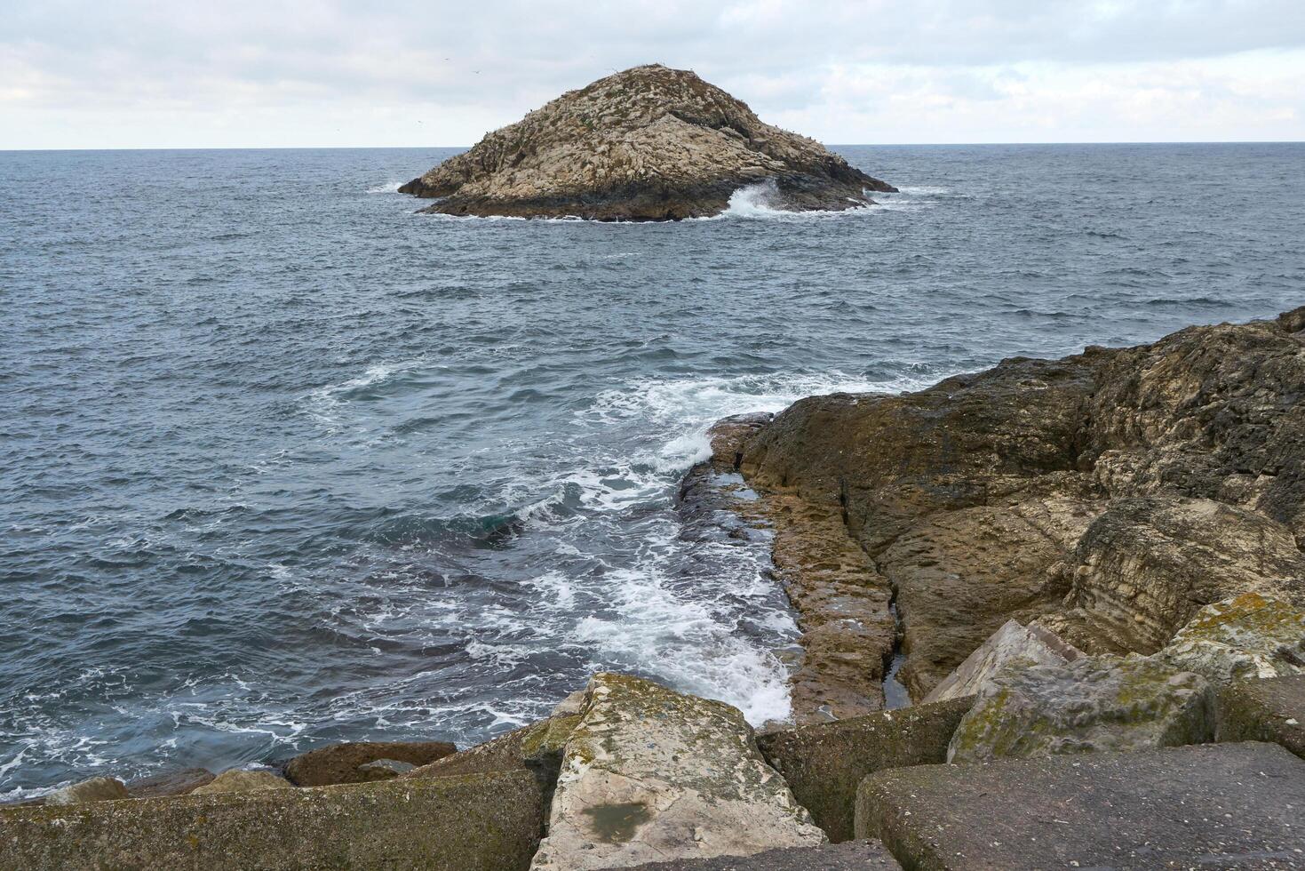 a deserted island in winter photo