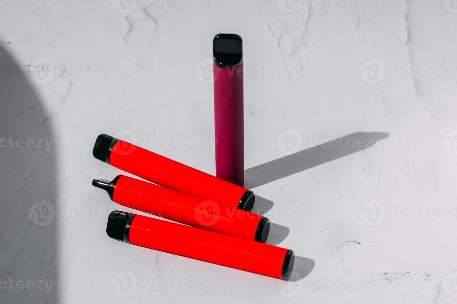 Multicolored multi-use electronic vape cigarettes photo