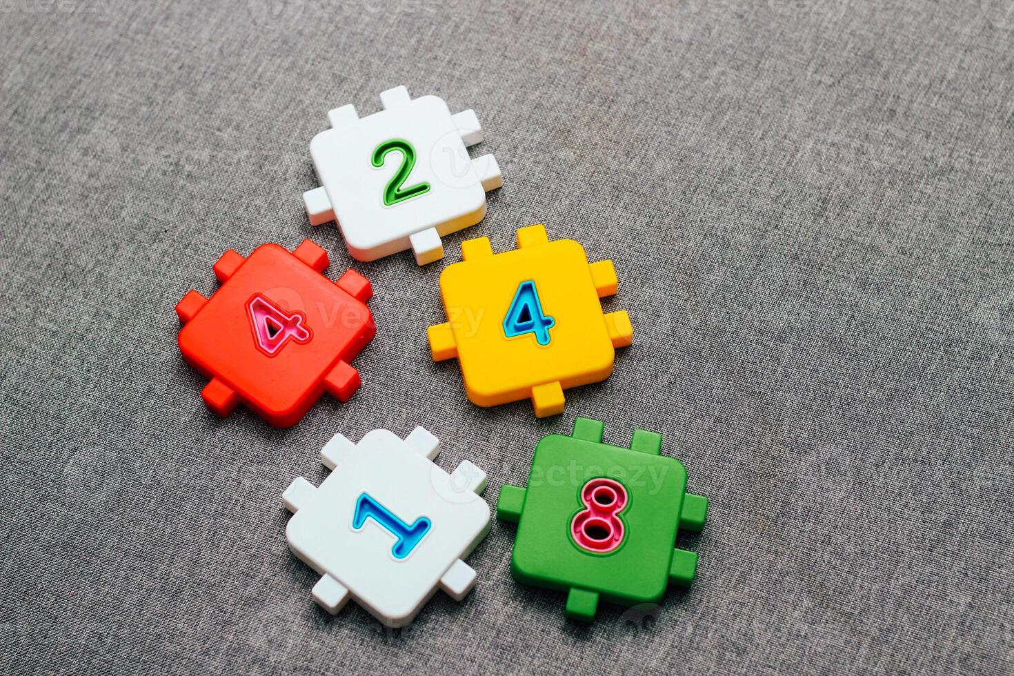 Children's colorful details designer for early development. photo