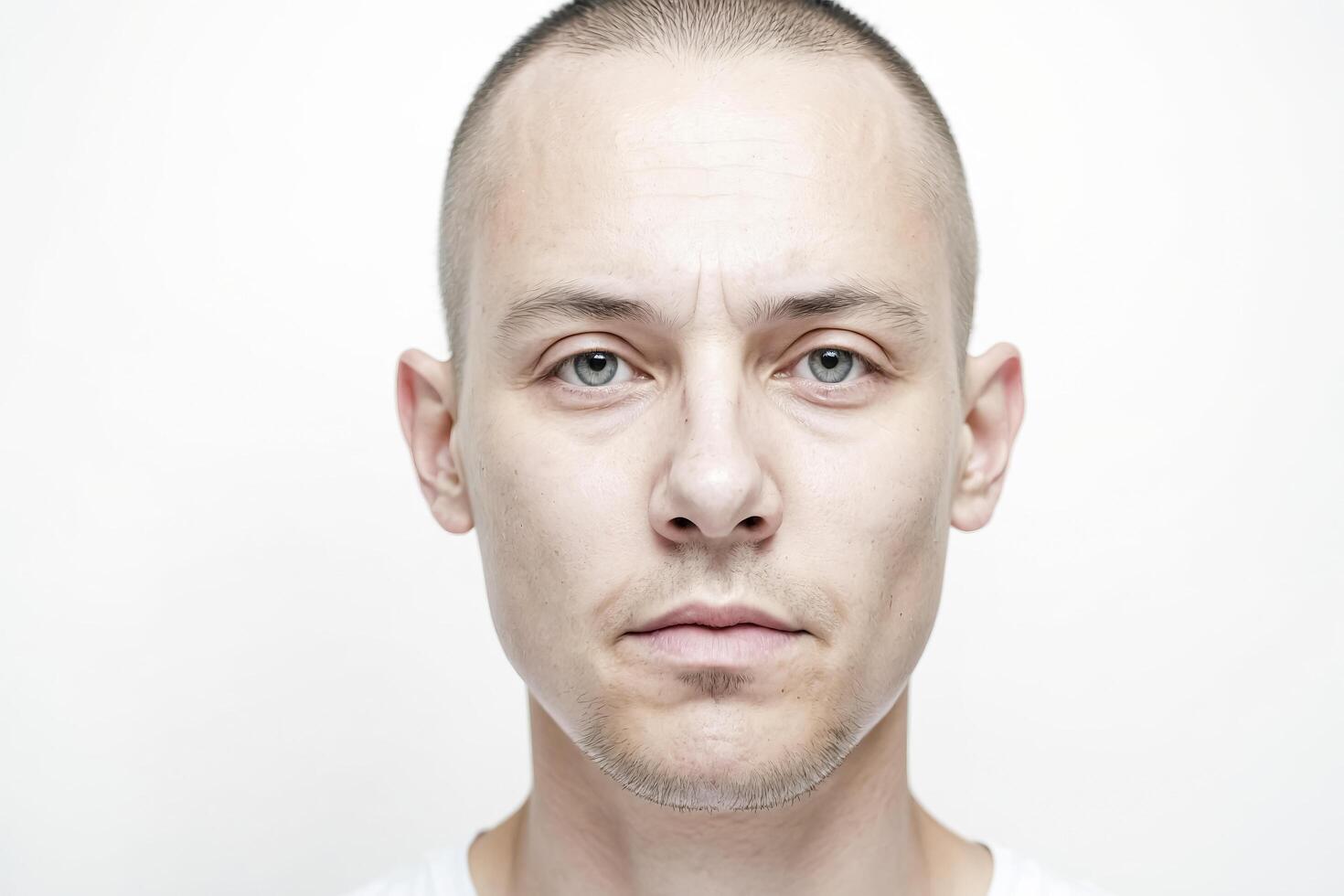 Portrait of a man with a serious expression photo