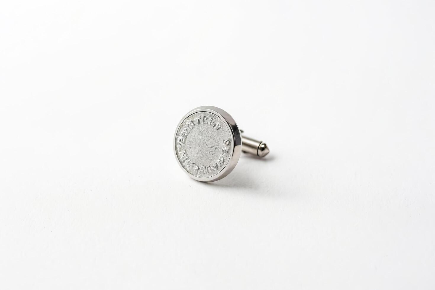 Silver Cufflinks with Engraved Detail photo