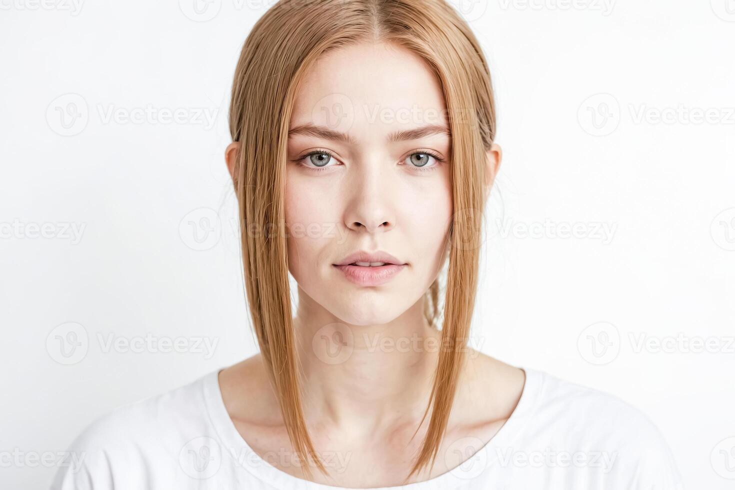 Portrait of a Young Woman with Blonde Hair photo