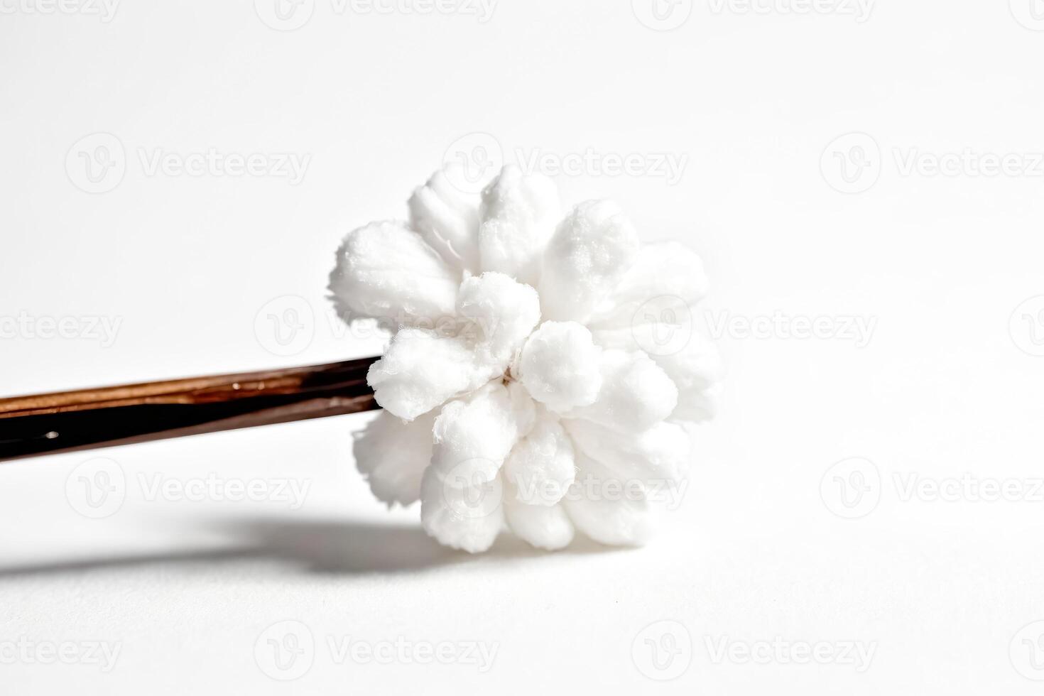 Closeup of a white cotton swab photo