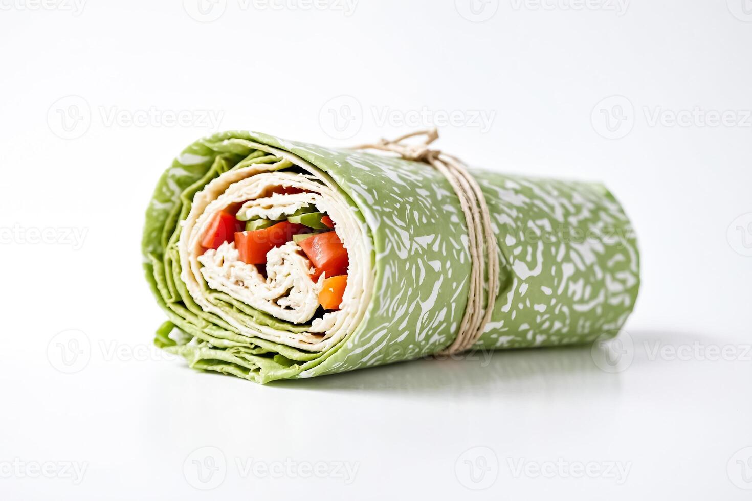Fresh Lettuce Wrap with Vegetables and Cream Cheese photo