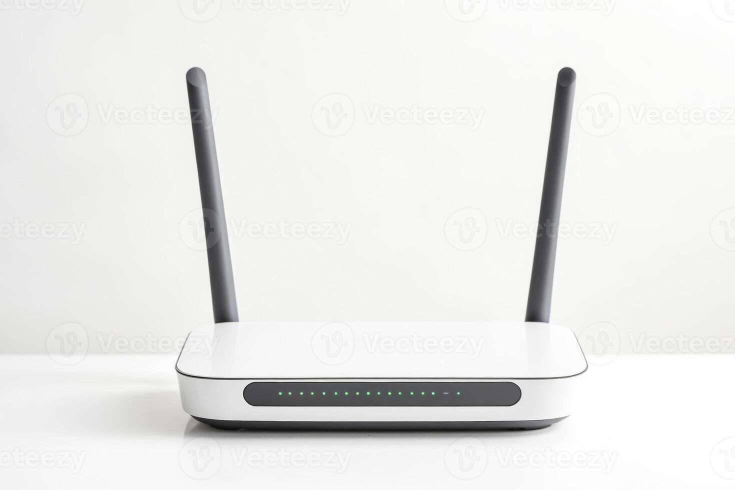 Modern Connectivity Wireless Router on a White Background photo