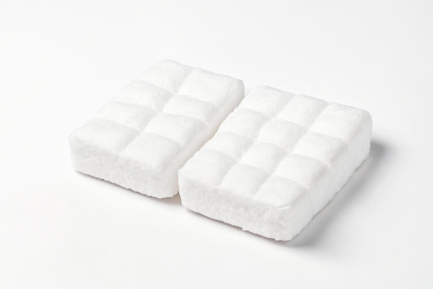 Two White Square Foam Blocks photo