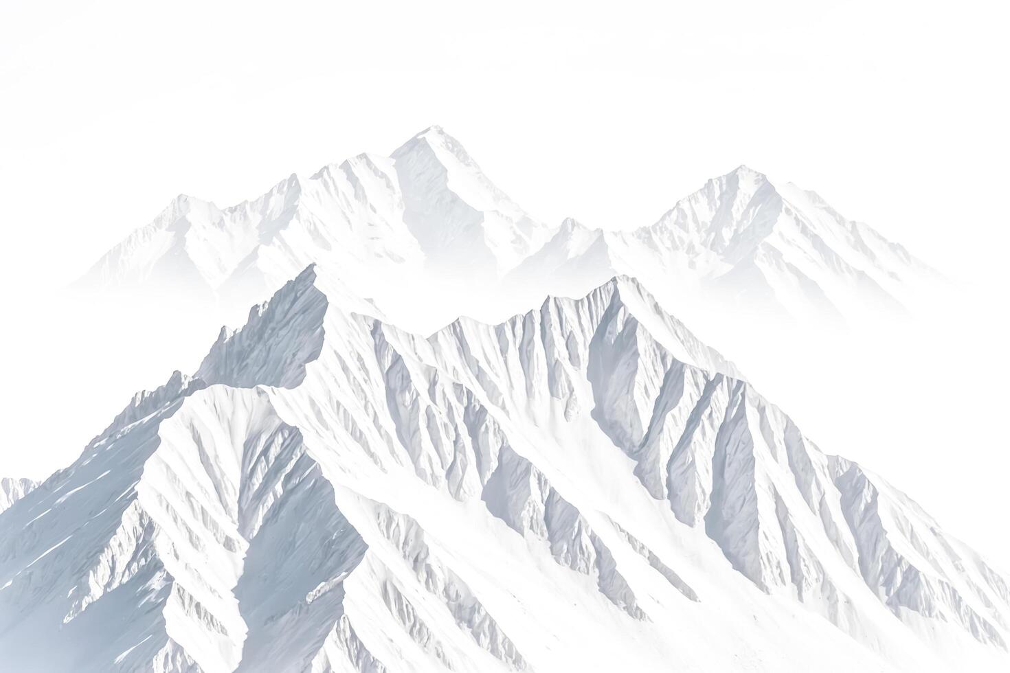 Serene Snow-Capped Mountain Peaks photo