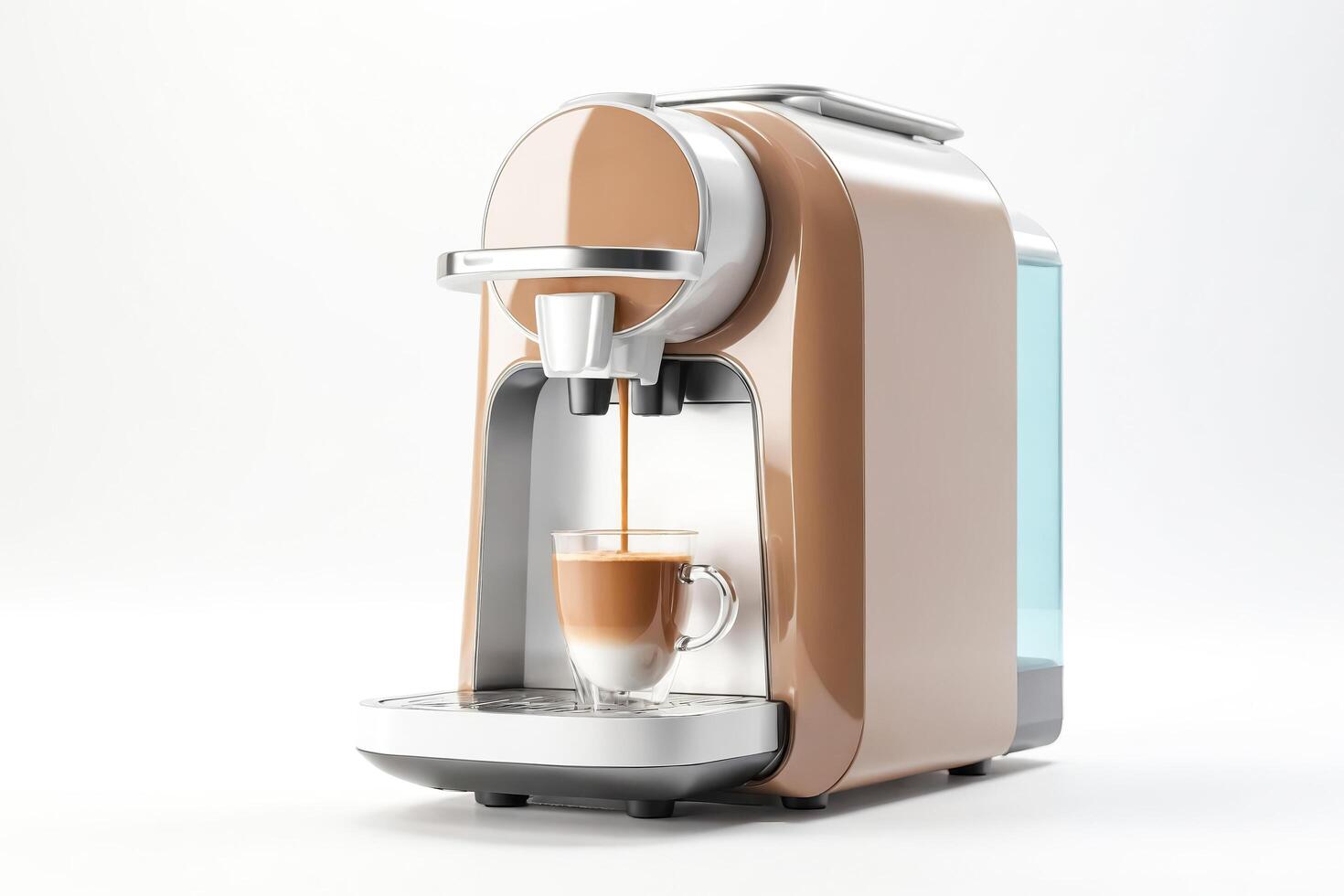 Coffee Machine Pouring Latte photo